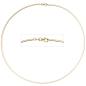 Preview: Halsreif 333 Gelbgold 2 mm 45 cm Gold Kette Halskette Goldhalsreif Karabiner