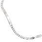 Preview: Schildband 925 Sterling Silber 19 cm Gravur ID Armband Karabiner