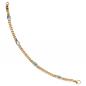 Preview: Armband 585 Gold Gelbgold 19 cm 4 Blautopase hellblau blau Goldarmband Karabiner