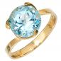 Preview: Damen Ring 585 Gold Gelbgold 1 Blautopas hellblau blau Goldring Topasring