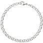 Preview: Armband 925 Sterling Silber rhodiniert 21 cm Silberarmband Karabiner