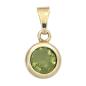 Preview: Pendant round 585 gold yellow gold 1 peridot green Peridot pendant