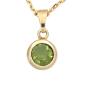 Preview: Pendant round 585 gold yellow gold 1 peridot green Peridot pendant