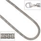 Preview: Halskette Kette 925 Sterling Silber rhodiniert 42 cm Silberkette Karabiner