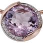 Preview: Anhänger rund 585 Gold Rotgold 16 Diamanten Brillanten 1 Amethyst violett lila