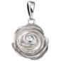 Preview: Anhänger Rose 925 Sterling Silber rhodiniert mattiert