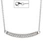 Preview: Collier Halskette 925 Sterling Silber mit Zirkonia 45 cm Kette Silberkette