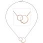 Preview: Collier Halskette 585 Gold Weißgold Rotgold bicolor 25 Diamanten Brillanten