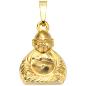 Preview: Anhänger Buddha 333 Gold Gelbgold mit Kette 50 cm