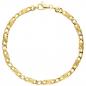 Preview: Armband 585 Gold Gelbgold teil matt 21 cm Goldarmband