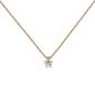 Preview: Collier Kette mit Anhänger 585 Gold Rotgold 1 Diamant Brillant 0,25 ct. 45 cm