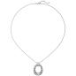 Preview: Collier 925 Sterling Silber 24 Zirkonia 45 cm Silberkette Karabiner