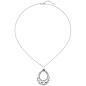 Preview: Collier Halskette Tropfen 925 Sterling Silber 45 cm Kette Silberkette