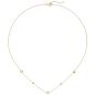 Preview: Collier Herz Kugel 925 Sterling Silber gold vergoldet 45 cm Silberkette Federrin