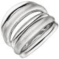 Preview: Damen Ring mehrreihig 925 Sterling Silber Silberring