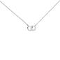 Preview: Collier Halskette 925 Sterling Silber 13 Zirkonia 45 cm Kette Silberkette