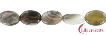 Strand of Botswana agate lentils 14 mm faceted