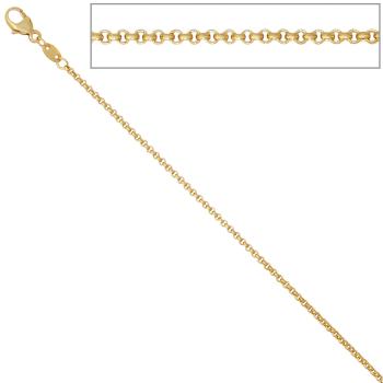 Erbskette 585 Gelbgold 1,5 mm 36 cm Gold Kette Halskette Goldkette Karabiner