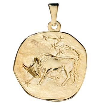 Anhänger Sternzeichen Stier 333 Gold Gelbgold Sternzeichenanhänger