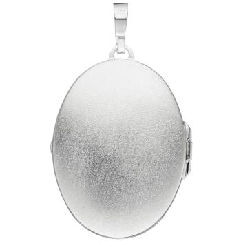 Medaillon oval für 2 Fotos 925 Sterling Silber Anhänger zum Öffnen