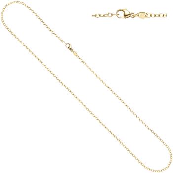 Weit-Ankerkette 585 Gelbgold 2 mm 45 cm Karabiner Gold Kette Halskette Goldkette