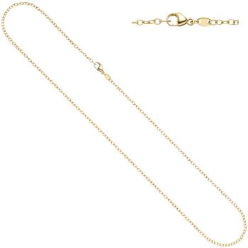 Weit-Ankerkette 585 Gelbgold 2 mm 50 cm Karabiner Gold Kette Halskette Goldkette