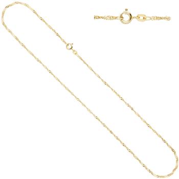 Singapurkette 333 Gelbgold 1,8 mm 42 cm Gold Kette Halskette Goldkette Federring