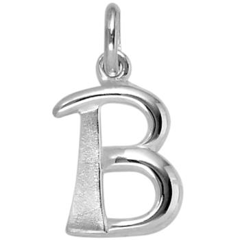 Anhänger Buchstabe B 925 Sterling Silber matt Buchstabenanhänger