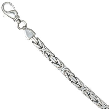 Königsarmband 925 Sterling Silber 20 cm Armband Silberarmband Karabiner