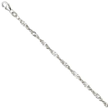 Singapurkette 925 Silber 2,9 mm 50 cm Halskette Kette Silberkette Karabiner