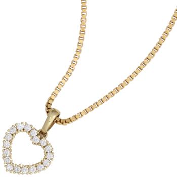 Anhänger Herz 585 Gold Gelbgold 18 Diamanten Brillanten 0,50ct. Herzanhänger