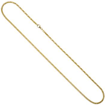 Zopfkette 585 Gelbgold Weißgold bicolor 1,9 mm 45 cm Gold Kette Goldkette