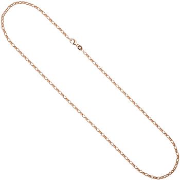 Ankerkette 925 Silber rotgold vergoldet 2,4 mm 45 cm Halskette Kette Karabiner