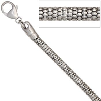 Halskette Kette 925 Sterling Silber rhodiniert 42 cm Silberkette Karabiner