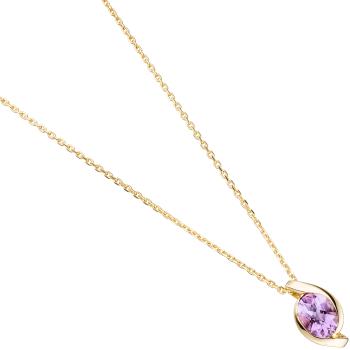 Anhänger 333 Gold Gelbgold 1 Amethyst lila violett Goldanhänger