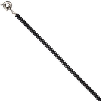 Collier Edelsteinkette Hämatin matt 45 cm Halskette Kette