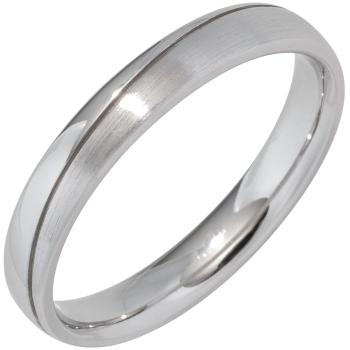 Partner Ring 925 Sterling Silber rhodiniert mattiert Silberring