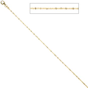 Criss-Cross Kette 333 Gelbgold 1,3 mm 40 cm Gold Halskette Goldkette Karabiner