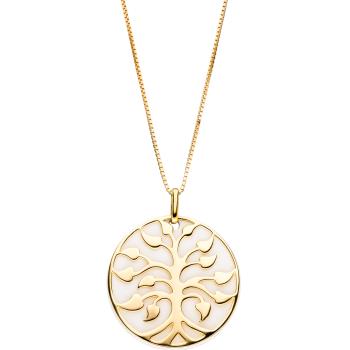 Anhänger Baum 925 Sterling Silber gold vergoldet 1 Achat-Imitation