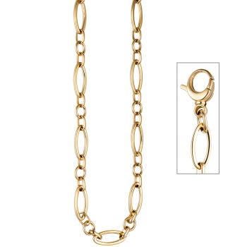 Collier / Halskette aus Edelstahl gold farben beschichtet 47 cm Kette