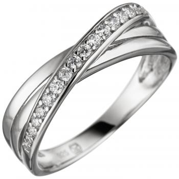 Damen Ring 925 Sterling Silber mit Zirkonia Silberring