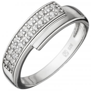 Damen Ring 925 Sterling Silber mit Zirkonia Silberring