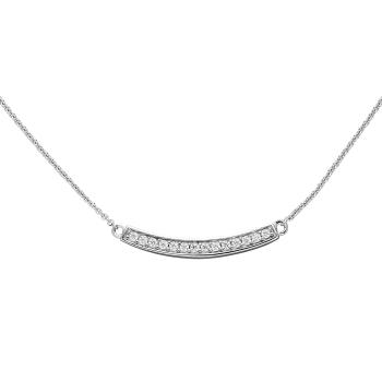 Collier Halskette 925 Sterling Silber mit Zirkonia 45 cm Kette Silberkette