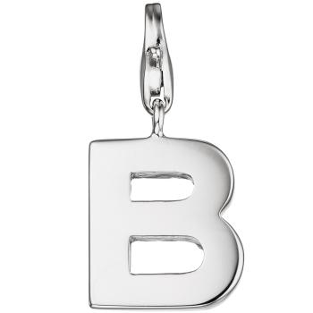 Einhänger Charm Buchstabe B 925 Sterling Silber Anhänger für Bettelarmband