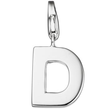 Einhänger Charm Buchstabe D 925 Sterling Silber Anhänger für Bettelarmband