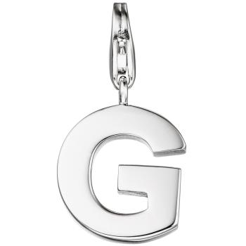 Einhänger Charm Buchstabe G 925 Sterling Silber Anhänger für Bettelarmband