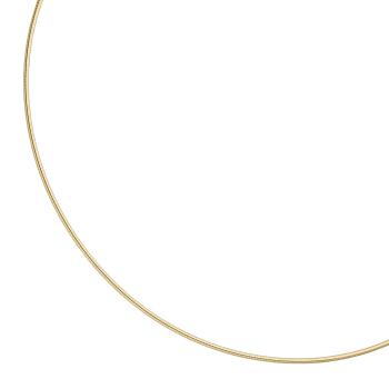 Halsreif 925 Sterling Silber gold vergoldet 1,5 mm 50 cm Kette Halskette