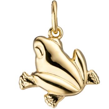 Anhänger Frosch 333 Gold Gelbgold Goldanhänger Froschanhänger