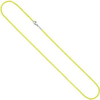 Rundankerkette Edelstahl gelb lackiert 42 cm Kette Halskette Karabiner