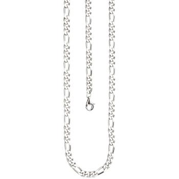 Figarokette 925 Silber diamantiert 60 cm Kette Halskette Silberkette Karabiner